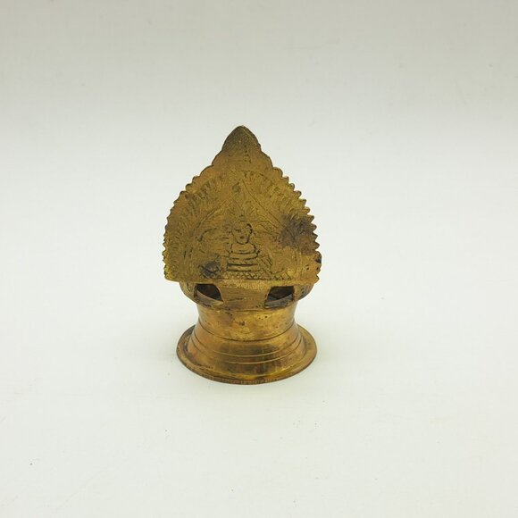 Vintage Brass Diya Lamp Kamakshi - Picture 4 of 11